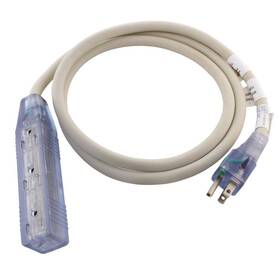 Ac Works 744759323828 5-feet 15-amp 12/3 Heavy Duty Tri-outlet Power Strip Cord With Indicator