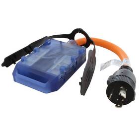 L530cbf520 Ac Works Etl Certified 1.5 Ft. Cord 10/3 Stw L5-30p 30 Amp 3-prong Locking Plug To 4-home