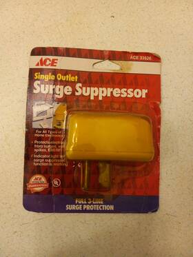 33526 Ace Vintage Nos Hardware Single Outlet Surge Protector New