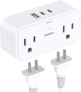 Addtam 445026980906 Surge Protector Outlet Extender Multi Plug Splitter With 4 Electrical Ou
