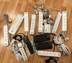 Addtam 691165669579 Lot Of 14 Plug Power Strip Ultra Thin Extension Cords 12 Widely Multiple