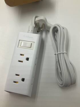 Ad308 Addtam Genuine Oem Flat Plug Power Strip Extension Cord 125v 60hz 15a