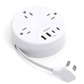 Addtam Ad3wc2r Travel Esstentials - Cruise Approved Power Strip With 5ft 5 Ft White