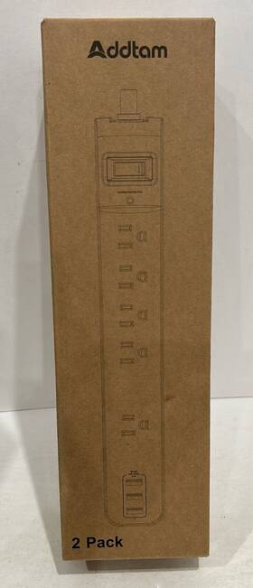 Ad9110p Addtam 2 Pack Surge Protected - Black Open Box A7
