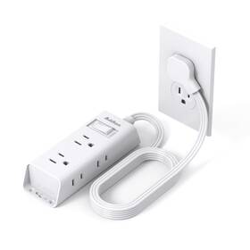 Us-ad308s Addtam Cruise Essentials 6 Ft Ultra Flat Extension Cord With White