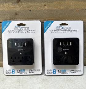 Aduro 849813029316 Multi Charging Station Surge Outlet With 4 Usb Outlets New 300 Jules