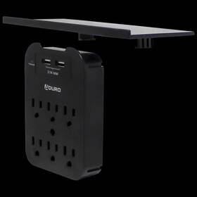 Aduro 849813031418 Surge Shelf Multi-charging Stations With 6 Outlets And 2 Usb Ports