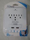 Aduro Multi Charging Station Surge Protector 3 Outlets Dual Usb Ports Black 849813003521