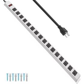 1200j Ahfiwaso 313111833833 10 Ft. 16 Widely-spaced Ac-outlets Surge Protector Power Strip With Switc
