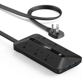 300j Ahfiwaso 445044454458 10ft Anker Flat Plug Power Strip With Usb Ports 10-in-1 Ultra Thin 6