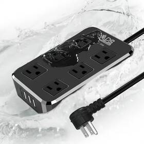 Ipx6 Ahfiwaso 705353087813 6ft Waterproof Surge Protector Power Strip Outdoor Extension Cord With 6 Wi