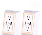 Ahr-360 Powrui Nightlight Surge Protector Wall Outlet Usb Charging 666389078100