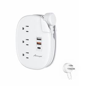 717pd Alitayee 20w Usb C Power Strip With 3 Outlets And Fast Charging For Iphone Qc