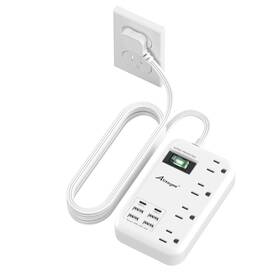 A-775 Alitayee 6 Usb 2 C Surge Protector Power Strip- Travel Strip With 24w
