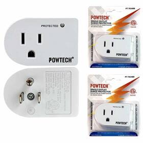 Pt-7834bb-2pc Alltopbargains 2 Pc Single Outlet 3 Prong Grounded Wall Tap Surge Protector Power Adapter Plug