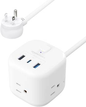 P3-w0536u-3utnc Amazon Basics Power Strip Cube 3 Outlet Usb Ports 1 5 Feet White