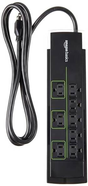 S9n801rh00a06 Amazonbasics Amazon Basics 8-outlet Power Strip Surge Protector 4 500 Joule - 12ft Cord
