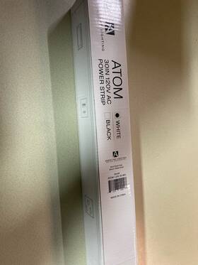 Atom-120v-30-wh American Lighting 30 Inch Low Profile 3-outlet Power Strip - White
