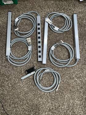 557958-1 Amp Lot Of 4 Ampinnergy Wiring System Power Strip 8 Outlets 8.5 Conduit