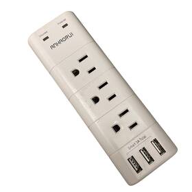 Pw-701 Anhaorui 9 Ac Outlet Extender And 3 Usb Charge Ports With Surge Protector Rotating Plug