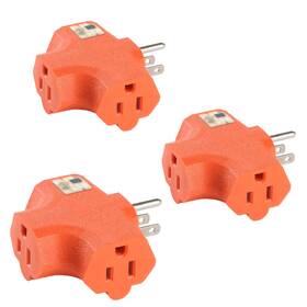 Aniai 716852888405 3 Outlet Adapter Ul Listed Way Splitter - T-shaped Outdo