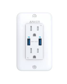 A9321 Anker 194644066390 Powerextend Usb Wall Outlet 2 Ac Outlets - White