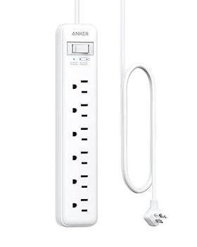Anker 194644076061 Surge Protector 2 900 Joules Powerextend Strip 6 Outlets - White