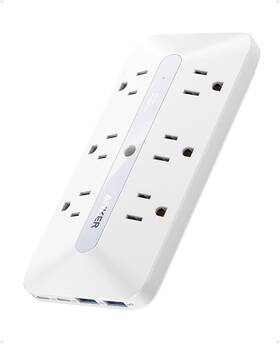 300j Anker 313093281202 Wall Charger Surge Protector 10-in-1 Outlet Extender 6 Ac 2 Usb A