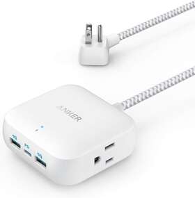 A9122123 Anker Power Strip With Usb C Delivery Travel 5 Ft Cord