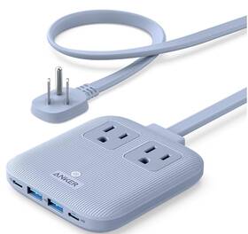 A9129131 Anker Travel Power Strip With 2 Ac Usb A And C 5ft 67w Max 6-in-1