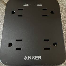 Anker A9137 8-outlet Surge Protector Power Strip With Usb Ports Switch Black