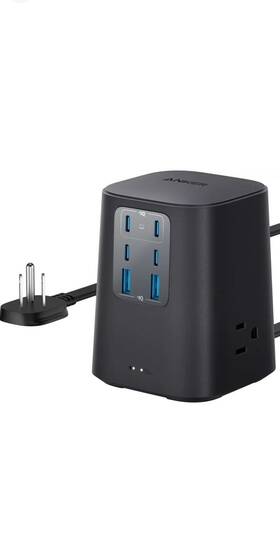A91c6111 Anker Charging Station 100w 9-in-1 Usb C Power Strip With 300j Surge Protection