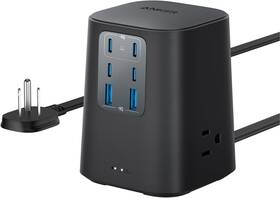 Aka91c6 Anker Charging Station 100w 9-in-1 Usb C Power Strip With 300j Surge Protection