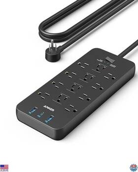 B09sg2q23m Anker Surge Protector Power Strip 12 Outlets 1 Usb-c 2 Usb Ports 5ft Extension Cord