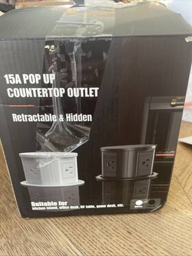 Annquan 313040756784 20 Amp Pop Up Countertop Outlet With 15w Wireless Charger Max 65w Power