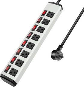 Annquan 313098191148 8 Outlet Metal Power Strip With Individual Switches Heavy Duty Appliance S