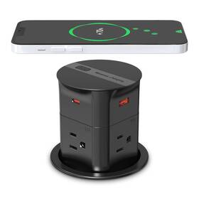 A4-8ujn1328 Annquan Pop Up Outlet With Wireless Charger 15w Power Delivery Surge Protection