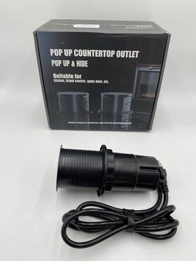 Annquan Oeup021-20a-black Pop Up Countertop Outlet 20a 4.75 Inch With Wireless Charger
