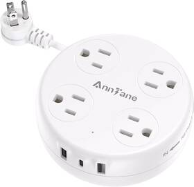 Anntane 313034891873 Cruise Essentials Travel Power Strip 4 Outlets 2 Usb 1 Usb-c
