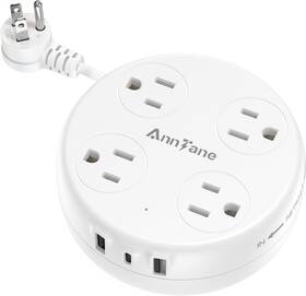 Anntane 445044577560 Cruise Essentials Travel Power Strip Portable Strips With 4 Outlets 3 Usb