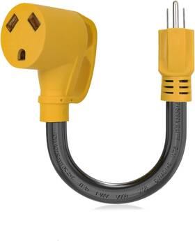 N5-15p Ansche N5-15 30 Amp To 110 Volt Rv Adapter 15 Nema Yellow