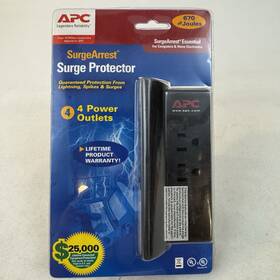 Apc 731304206569 Surge Arrest Essential Protector 4 Power Outlets P4 New Fast Ship