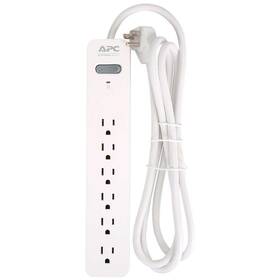 Apc 731304342502 Surgearrest 6-outlet Surge Protector With 6 Ft. Cord White