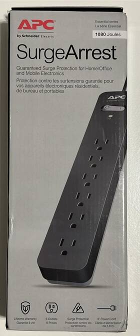 Apc P615 Surge Protector Power Strip 1080 Joules Surgearrest Essential Pe615 6