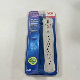 P7t6r-cn Apc Surge Protector 7 Outlet Strip 820 Joules Telephone Protection Nos
