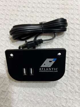 Sn6002u Atlantic 2-usb Port Power Outlet Afi Surface Mount Dual Usb Charger
