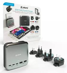 Atomi Smart 841856189606 Wall Charger With Universal Travel Adapters