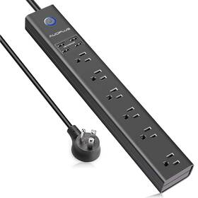 Auoplus 783057383981 Surge Protector Power Strip With Usb 10ft Outlet 6 And 4 C