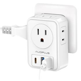 Apo420-us Auoplus Multi Plug Outlet Extender With Usb Ports Power Strip Non-surge Protector Wi