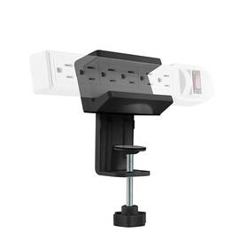 Avlt 712896221525 Black Adjustable Desk Mount Power Strip - Fits 1.6 Inch To 2.4 Widths Quick Se